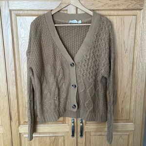 RETROD Cardigan Sweater in Brown size medium